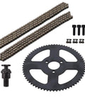 25H 7T front sprocket and 68T rear sprocket chain kit for 49cc mini pocket bike 2 stroke with 136 link and 144 link chains