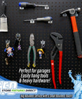 Pegboard Notch Hook 25 Pack Must Have Picture Hanger For Slatwall And Peg Wall Chrome Zinc Finish 1 1/8 Inch Long By 1 1/4 Inch High