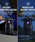 Outdoor Mosquito Trap With Lighting And Sleep Timer That Attracts Mosquitoes Flies Moths Gnats Wasps Beetles And No See Ums Indoor Or Outdoor Bug Zapper With 395nm UV Light For Fast Quiet Hassle Free Catch in silent and regular modes