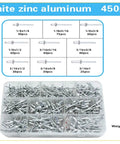 Aluminum Blind Pop Rivet Assortment Kit For Sheet Metal Boats And Furniture Projects In One Eighth, Five Thirty Second And Three Sixteenth Inch Sizes Pro Grade DIY Friendly Easy Install Durable Fixes, 450-piece tray