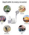 On The Go Portable Electric Camping Shower With Built In 5000mAh Battery For Long Lasting Power Ideal For Car Washing, Camping, Pet Bathing