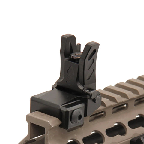 Super Slim Flip Up Front Sight Black For AR Style Rifles, Precision Machined A2 Front Post, Matte Black Anodized Aluminum on Picatinny rail