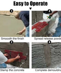 Step-by-step concrete stamping with Dope Slate Texture Polyurethane Stamp Mat For Concrete Stamping 400x200x15mm Pro Grade Durable Cement Pattern Tool With Easy Grip Handles And Seamless Reusable Surface For Custom Slab Projects