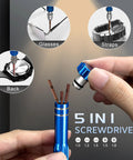 5-in-1 screwdriver for Pro Grade All In One Watch Repair Kit With Cap Opener, Strap And Band Link Remover, Sizing Tool.