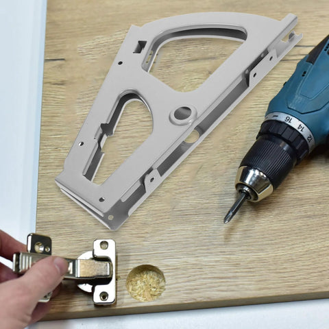 Two stainless steel shoe cabinet hinges with flip plates; silver metal for home furniture and wardrobes.