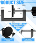 Diagram of 4 Pack Adjustable Sectional Couch Connectors For Outdoor Rattan Furniture, 2.36 Inch Clamp Clips dimensions
