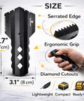 Image of a 6.7-inch serrated edge ultralight backpacking trowel shovel for camping and hiking, ergonomic grip, compact and lightweight.