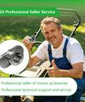 Rock Solid Heavy Duty Blade Adapter 25Mm Shaft With 1.19 Inch Bow Tie shown being held by a man in blue overalls.