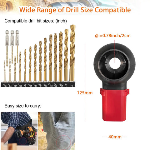 No Mess Drill Dust Collector for Clean Walls and Floors compatible with various drill bit sizes and compact design