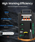 Workhorse 4 Ton Hydraulic Heat Press With 300W Power Manual High Pressure Jack Press Dual 4.5 By 4.7 Inch Heated Plates And LED Display Heavy Duty Hot Stamping Machine For Printing Heat Transfers, front view