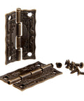 Antique Bronze Box Hinges Set, 10 Iron 36x23mm Decorative Hinges For Jewelry Boxes, Gift Boxes with screws