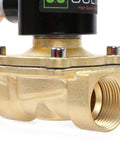 Close-up of Brass 1 Inch Electric Solenoid Valve 24V DC Normally Closed with Viton Seals built tough for air and water lines