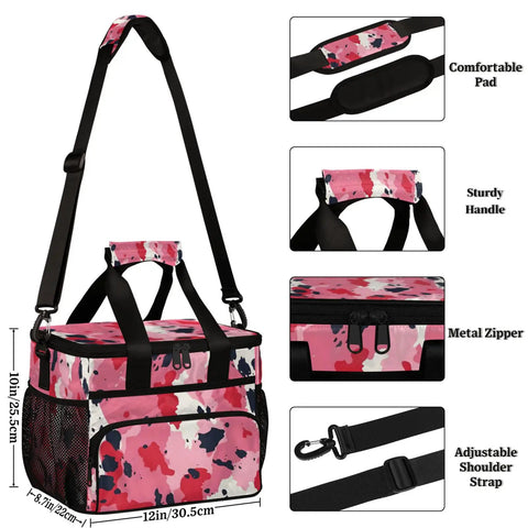 Spacious Insulated Picnic Backpack Cooler For Outdoor Fans And Busy Humans, 12x9x10 inch tote with adjustable strap and zipper