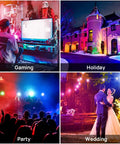 Smart WiFi RGB LED Flood Lights Outdoor With App Control And Alexa, IP66 Waterproof for Gaming, Holiday, Party, Wedding scenes