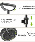 2-Tier Lazy Susan With 360 Degree Rotation Height Adjustable Turntable Organizer Rack features handles and adjustable design.