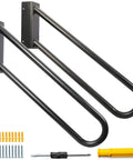 Sturdy 28 Inch Jamb Mounted Handrails 2 Pack U Shape Wall Mount For 1 To 3 Step Stairs Black Wrought Iron Porch Indoor Outdoor Heavy Duty Cast Iron Stairs Rail Vintage Style Look with mounting hardware