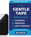 Pack of Gentle Tape 30 Pack Pain Free Removal Hypoallergenic Latex Free Cotton Medical Tape For Sensitive Skin next to a single roll