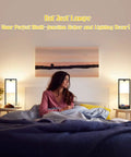 Wireless Charging Table Lamps Set Of 2 With 3-Way Dimmable Touch Control on bedside tables with white fabric shades