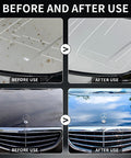 Before and after comparison using Ceramic Coating Spray Kit Two Pack Dope For Quick Detailing, High Gloss Car Polish And Paint Sealant For Water Beading And Shine, Safe For Paint Glass Plastic And Metal, Long Lasting Protective Layer.