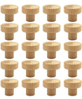 20Pcs Round Unfinished Wood Cabinet Drawer Knobs Pulls Handles for DIY Projects Super Handy Paintable Stain Ready Natural Wood Finish Diameter 3.6 Cm Height 3 Cm Pack arranged in rows