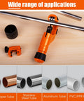 Fast Tubing Cutter Set With Mini Cutter And Deburring Tool For Quick Cuts On Three Sixteenths To Two Inches Aluminum Copper PVC