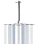 Rain Shower Head With Ceiling Arm, Square Stainless Steel 12 Inch Chrome Showerhead for Full Body Coverage, Mega Power Waterfall Rain.