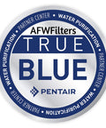 Front view of AFWFilters True Blue Pentair circular water purification badge