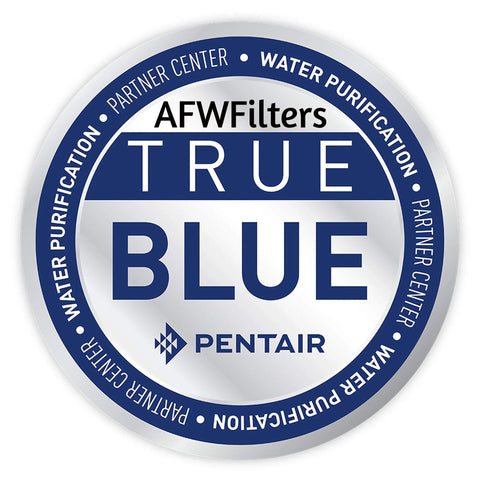 Front view of AFWFilters True Blue Pentair circular water purification badge