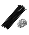 36 Pack 12 Gauge Bicycle Spokes 183mm Black 45 Steel Replacement Spokes for Wheel Rims with Beefy Build and Nipples