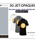 Jet Opaque Iron On Transfer Paper For Inkjet Printers DIY Friendly, Ideal For Dark Fabrics 8.5 by 11 inches package with example designs