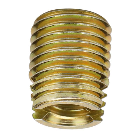 Top Pick Heavy Duty 20Pcs Carbon Steel Self Tapping Thread Inserts Yellow Zinc Plated close-up view showing detailed threads and finish.