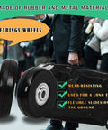 Luggage Wheel Replacement Kit For Suitcases And Trolleys 2.13 Inch Diameter 54mm showing rubber and metal wheel design