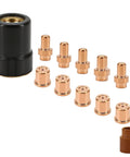 12Pcs Plasma Electrode And Tip Cutter Kit For Trafimet CB50 40 Amp Plasma Torch Replacement Consumables With Electrodes, Tips, Swirl Ring