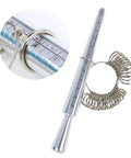 Ring Sizer Kit With 27 Piece Gauge Set For Finger Sizing Aluminum Mandrel And Stainless Steel Gauge Set US Sizes 1 To 15 And EU 41 To 76
