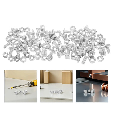 Greenhouse Structural Hardware Nut And Bolt Set For Small Frame Construction And Repairs With Smooth Finish Durable Fasteners For Easy Maintenance And Reliable Outdoor Fixes, zinc nuts and bolts