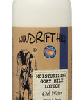 Smooth As Butter Goat Milk Body Lotion Blended With Fresh Jojoba And Nourishing Essential Oils To Supercharge Hydration Leaving Zero Greasy Vibe And Delivering A Silky Base That Flawlessly Supports Daily Makeup Wear In Cool Water Scent in an 8 oz bottle with black cap.
