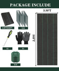 Heavy Duty Weed Barrier Fabric Kit For Gardens 4x30 Feet Permeable Landscape Cloth 3.2oz With Staples Gaskets Gloves And Pick Hook