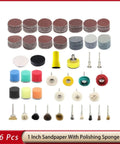 Get This Epic 166-Piece 1 Inch Sandpaper Kit With Hook Loop Pads For Wood Metal And Walls Including 60 To 7000 Grit Discs Perfect For All Your DIY Home Reno Projects And Serious Craft Jobs So You Can Smooth Anything Fast - Assorted sanding discs and sponge pads.