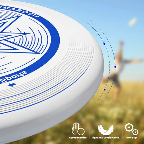 Outdoor Flying Disc 175 Gram Sport Disc With Bright UV Color Options For Beach Backyard Park Camping And Team Play