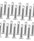20 Piece Stainless Steel Clevis Pin Kit With Single Hole For Fixed Locating, arranged in multiple rows.