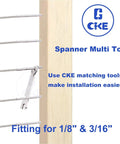 Three Sixteenth Inch Stainless Steel Swage Lag Screws for Wood Posts Right and Left Hand Threads Beefy Cable Railing Kit