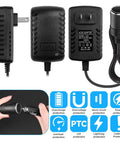 Get Your Gear Juiced Up With This Real Deal AC To DC Converter 12V 2A 24W Car Cigarette Lighter Socket Adapter Power Cable American Standard Plug heavy duty design with various protection features.