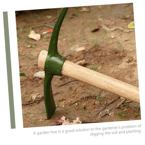 Steel Gardening Pickaxe Handle Digging Tool for Vegetable Farming and Outdoor Yard Work Durable Garden Hoe on soil
