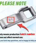 Door Lock Strike Replacement For LG And Kenmore Elite Front Load Washers Compatible With WM3050CW WM3600HVA WM3770HVA WM3170CW MFG63099101 Keeps Door Shut During Wash Cycle Easy DIY Washer Repair Part. Gray plastic washer door strike with batch mark shown
