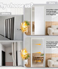 Comparison of Blackout Magnetic Door Curtain Set With Included Curtain Rods For Patio Door And Accordion Doorway White 42W X 78L 1 Pack Easy Install Noise Blocking Light Blocking Great For Bedroom And Living Room against other curtain types, showing neat folding design.