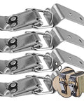 20 Pack Heavy Duty Metal Spring Toggle Latch Clamps, zinc plated steel, for secure cabinet box closures.