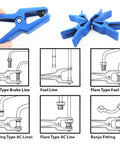 Pro Grade Heavy Duty Brake Tubing Clamps Kit For Cars Motorcycles And Trucks Leak Proof Brake Line Clips, diagrams show usage