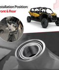 Front And Rear Wheel Bearing Kit For Can Am Maverick X3 2017 2018 2019 2020 2021 2022 2023 beefed up steel cover on vehicle