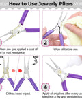 Instructions for using pliers from All In One Jewelry Repair Kit With Pliers, Beading Tools, Elastic Wire And Cord, 450 Beads And Supplies