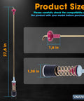 Upgraded Suspension Rod Kit For Samsung Washers DC97 16350V With Four Rods Ball Sockets And Dampening Components To Absorb Shock Reduce Tub Movement And Restore Stability Easy Install And Long Lasting Durability, 27.6 in rod shown